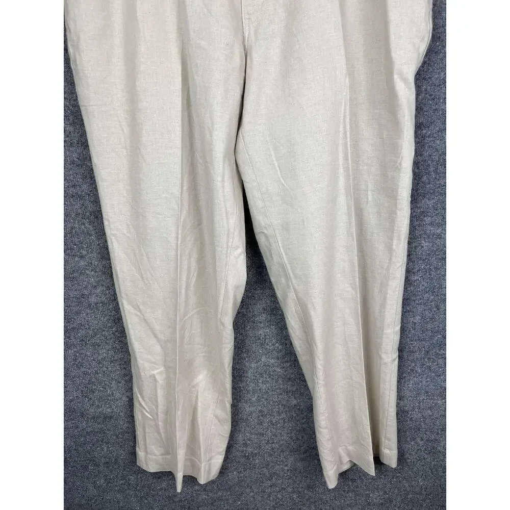 Men's Havanera Classic-Fit Linen-Blend Drawstring Pants in Stone/Natural, XL/TG‎